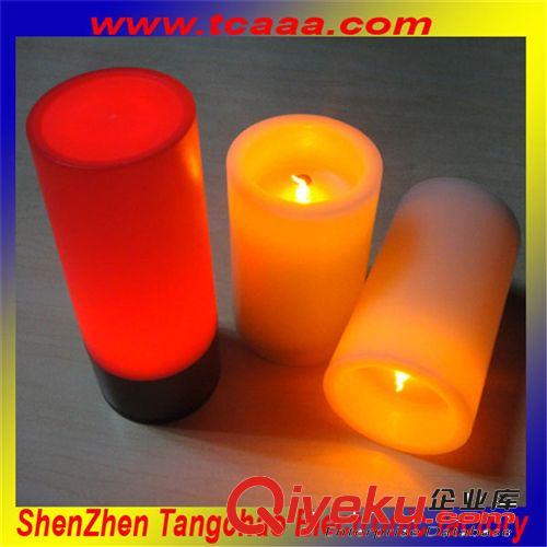 led仿真發(fā)光蠟燭燈 充電發(fā)光蠟燭  新款閃光七彩蠟燭 遙控可充電原始圖片2