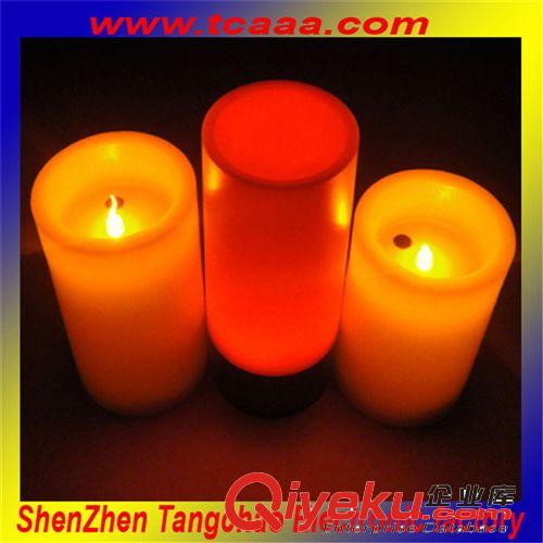 led仿真發(fā)光蠟燭燈 充電發(fā)光蠟燭  新款閃光七彩蠟燭 遙控可充電原始圖片3