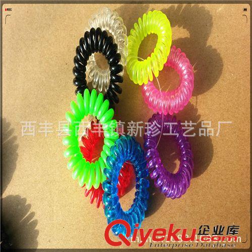 廠家小號電話線發(fā)扎　出口美國電話線發(fā)圈 兒童頭飾批發(fā)原始圖片3