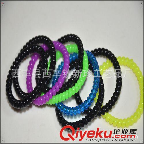 批發(fā)供應(yīng)電話線發(fā)圈 韓版電話線發(fā)圈 熒光電話線發(fā)圈原始圖片2