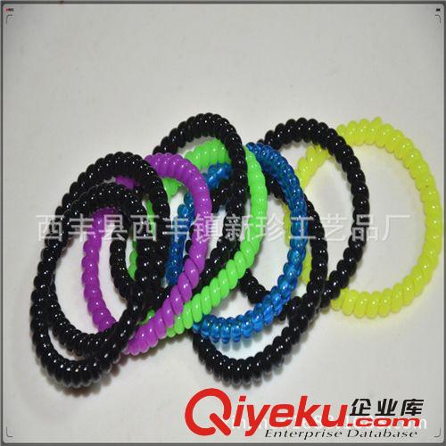 批發(fā)供應(yīng)電話線發(fā)圈 韓版電話線發(fā)圈 熒光電話線發(fā)圈原始圖片3