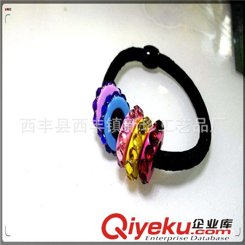 發飾頭飾批發 鑲鉆發圈發繩 黑色頭花地攤飾品 2元店貨源進