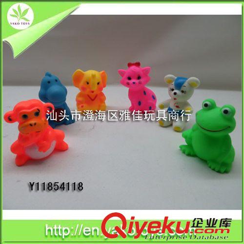 供應(yīng)叫聲搪膠動(dòng)物 可愛(ài)戲水搪塑玩具 搪塑套裝 新奇特兒童玩具原始圖片3