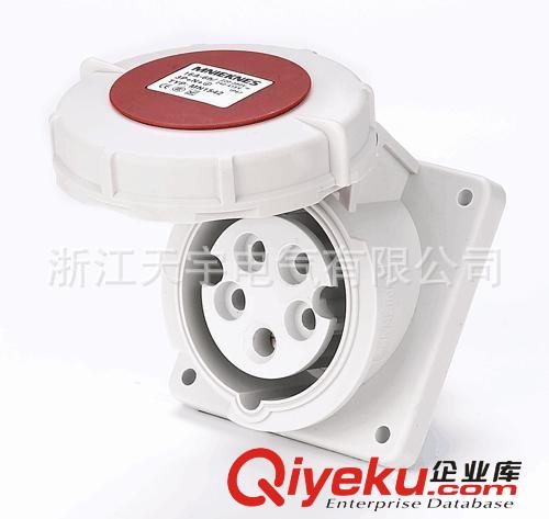 廠家直供曼奈柯斯工業(yè)直座32A 斜式3441法蘭式 插座插頭 防水插座