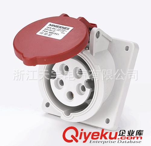 廠家直供曼奈柯斯工業(yè)直座32A 斜式3441法蘭式 插座插頭 防水插座