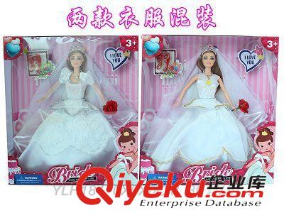 外銷供應(yīng)11寸實身婚紗芭比新娘 YLH184 女孩娃娃玩具原始圖片3