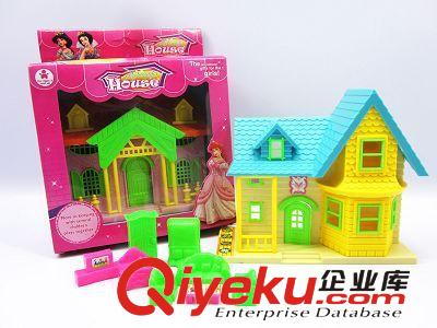 生產(chǎn)娃娃房子 仿真別墅 YLH38444兒童過家家玩具 外銷熱賣