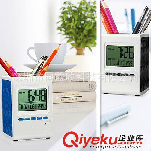 現(xiàn)貨創(chuàng)意韓版風格 鐵網(wǎng)萬年歷方形筆筒熱賣辦公用品深圳文具筆筒原始圖片3