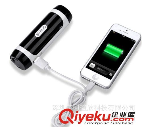 野營旅游戶外應(yīng)急充電帶電源強光手電筒 多功能迷你便捷小手電