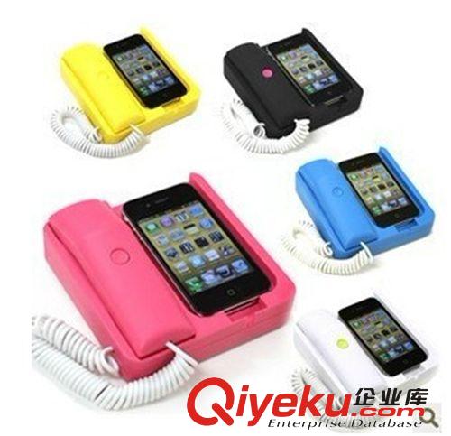 帶底座iPhone專用電話式手機聽筒 磨砂手機防幅射免提設備聽筒原始圖片3