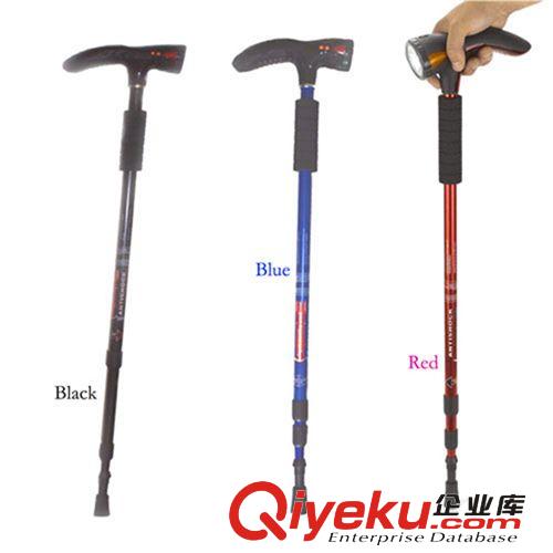 多功能老人手杖帶收音機(jī)照明登山杖鋁合金徙步拐杖伸縮智能手杖原始圖片3