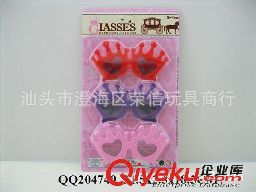供應玩具：動物頭眼鏡 （4色混裝）