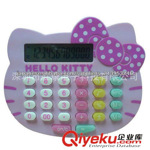 工廠庫存現貨HELLO KITTY貓頭計算器 12位計算器 卡通計算器原始圖片3