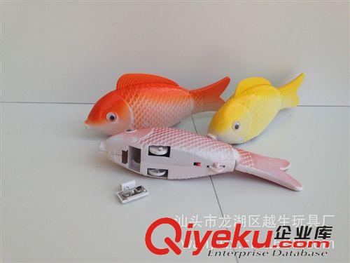 生產(chǎn)批發(fā)地攤熱賣玩具電動魚 會跑會搖尾電動魚 購兩箱以上送道具原始圖片2