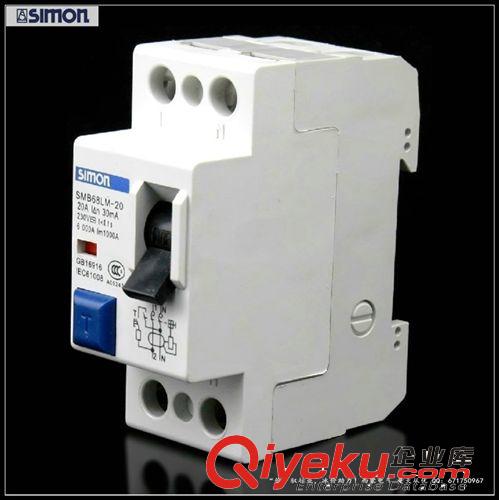 優(yōu)勢價批發(fā)西蒙 2P-20A-30mA電磁是漏電斷路器SMB68LM-20/2/0.03原始圖片2