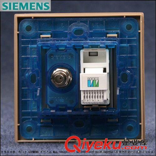 西門子 靈致系列（香檳金）電話電視插座(5-850MHz)5TG08413NC3原始圖片3