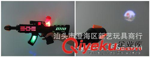 供應(yīng)電動(dòng)語(yǔ)音槍?zhuān)忸^強(qiáng)電動(dòng)閃光音樂(lè)投影槍?zhuān)魏Ｐ滤囃婢咴紙D片2