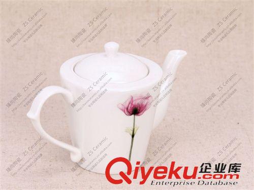 【出口原單】陶瓷禮品批發 創意西式玫瑰茶具套裝 6件套實木茶盤原始圖片2