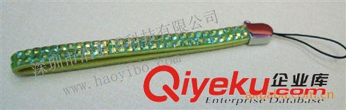 鑲鉆手機(jī)繩飾品 燙鉆皮手機(jī)繩 方鉆手機(jī)繩原始圖片2