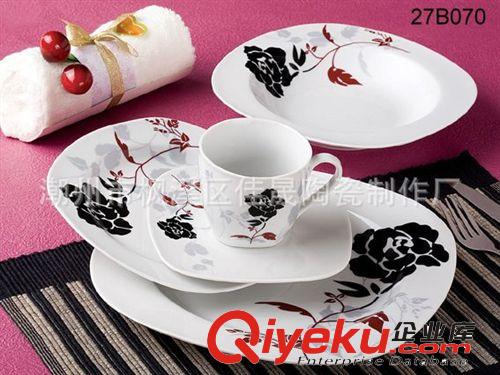 【專業(yè)生產(chǎn)】陶瓷西餐具套裝 多種圖案西式餐具套裝原始圖片2