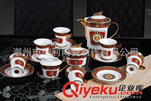批發(fā)生產(chǎn)時(shí)尚咖啡具套裝15頭  壺杯碟原始圖片3