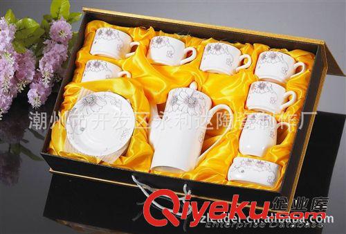 生產(chǎn)銷售 骨瓷咖啡具15頭-壺盤杯家居用品原始圖片2