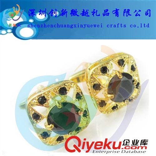 廠家供應(yīng)黑色方形袖扣，精美圓開袖扣原始圖片3