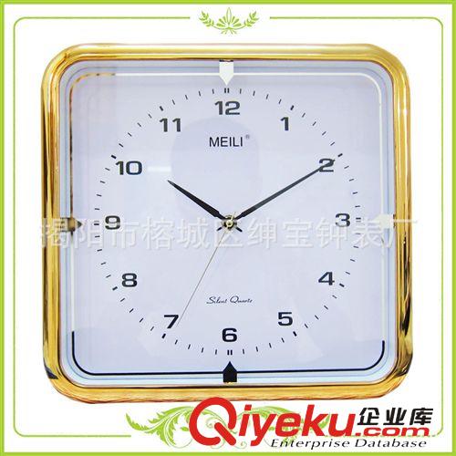 【MEILI美立】超市熱賣電鍍金色方形墻鐘 裝飾墻鐘 PROMO CLOCK