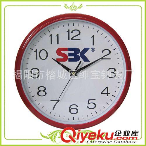 【外貿(mào)貼牌】12" 紅色廣告鐘表 塑料石英鐘表 Promotional Clocks