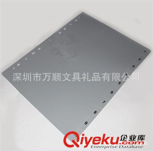 廠(chǎng)家直銷(xiāo) 透明A4塑料索引紙 塑膠隔頁(yè)紙 3/5/10/12頁(yè)多款 批發(fā)原始圖片2