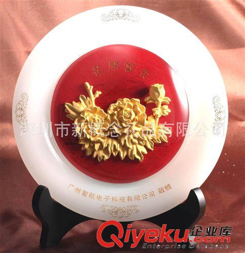 供龍鳳雙喜玉盤，結(jié)婚禮品，婚慶禮品原始圖片2