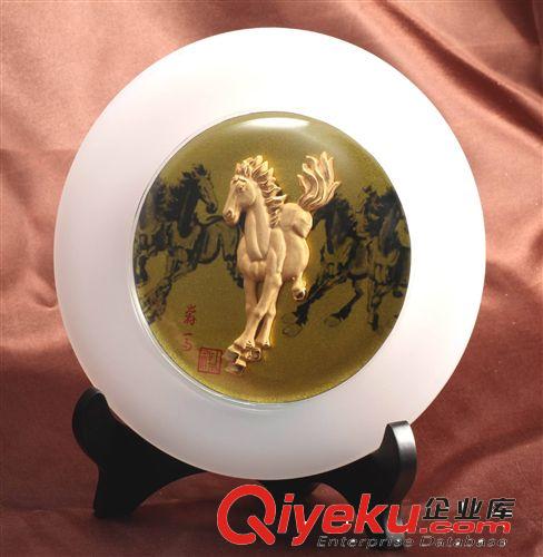 供龍鳳雙喜玉盤，結(jié)婚禮品，婚慶禮品原始圖片3