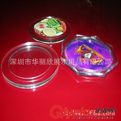 供應(yīng)有機(jī)玻璃圓形杯墊加印logo 亞克力塑料杯墊 防滑隔熱有機(jī)杯墊原始圖片3
