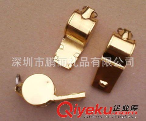 供應鍍金金屬哨子，救生口哨，金屬口哨，裁判教練口哨原始圖片2