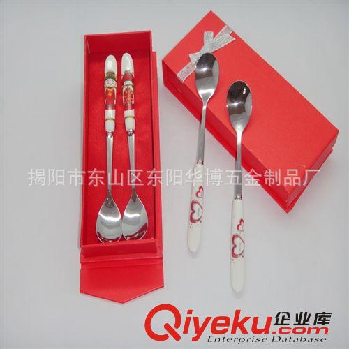 供應心形餐具套裝 婚慶禮品餐具  勺叉套裝兩件套