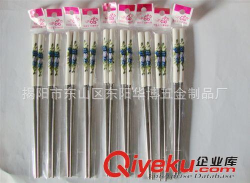 華博 供應(yīng)高檔不銹鋼筷子 精品陶瓷不銹鋼筷子 套裝筷子原始圖片3