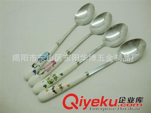 供應(yīng)陶瓷柄月餅刀叉 節(jié)日禮品不銹鋼餐具
