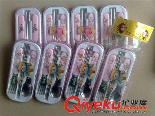 批發兒童產品 環保中國風勺叉筷套裝