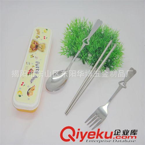 供應塑料盒餐具 不銹鋼禮品餐具兩件套原始圖片3