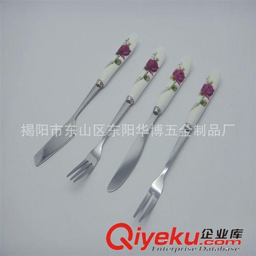 【中秋專用】陶瓷月餅刀叉 不銹鋼刀叉 小號月餅刀叉原始圖片3