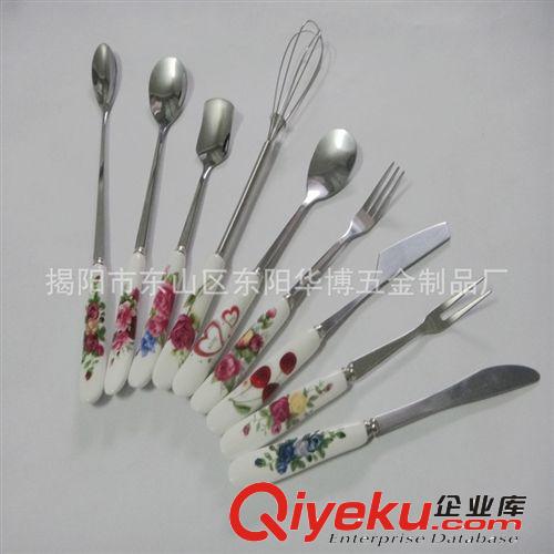 供應(yīng)精致陶瓷咖啡勺 小巧攪拌勺（細）精品陶瓷勺子原始圖片2