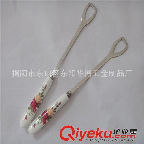 供應(yīng)陶瓷柄攪拌棒 不銹鋼禮品餐具原始圖片2