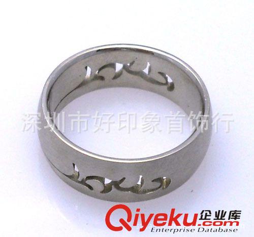廠家供應鈦鋼裝飾戒指 精拋光鏤空時尚戒指 gd鏤空戒指原始圖片2