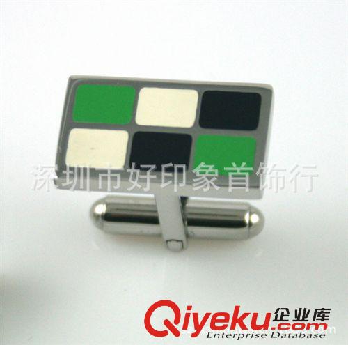 袖扣廠家{zx1}設計不銹鋼時尚方形袖扣 法式襯衫袖扣 金屬袖扣原始圖片2