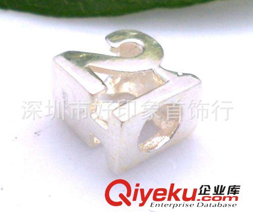 供應獨特設計的大孔手鏈珠 精美數字大孔手鏈珠 奇特數字珠子原始圖片2