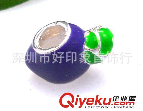 供應各式可愛動物大孔珠 藍色小龜大孔珠 時尚流行飾品大孔珠原始圖片2