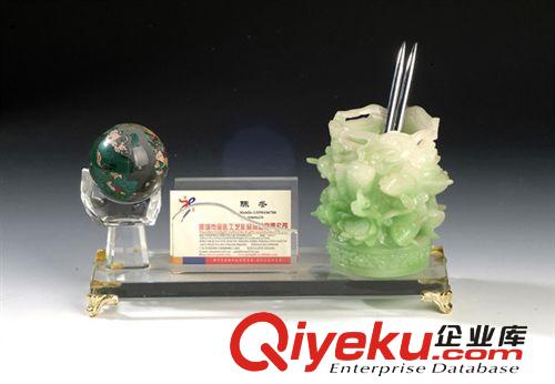 文具臺 辦公禮品 水晶文具臺 紀念工藝品 促銷禮品 多功能筆筒
