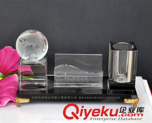 文具臺 辦公禮品 水晶文具臺 紀念工藝品 促銷禮品 多功能筆筒原始圖片2