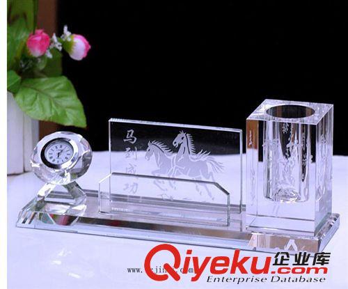 文具臺 辦公禮品 水晶文具臺 紀念工藝品 促銷禮品 多功能筆筒原始圖片3