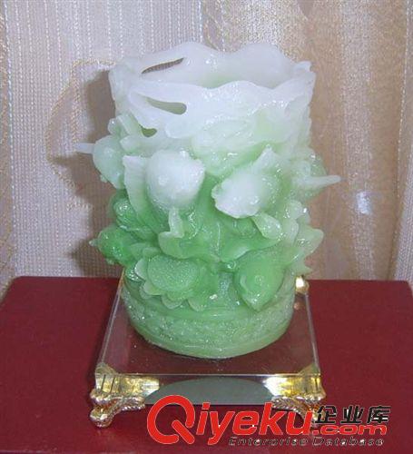 年底公司獎勵給員工的小紀念品/水晶筆筒 白菜筆筒 水晶內雕擺件原始圖片3